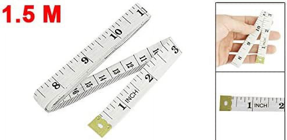 1.5 Meters 60 Inches Soft Plastic Ruler Tailor Sewing Cloth Measure Tape  White 